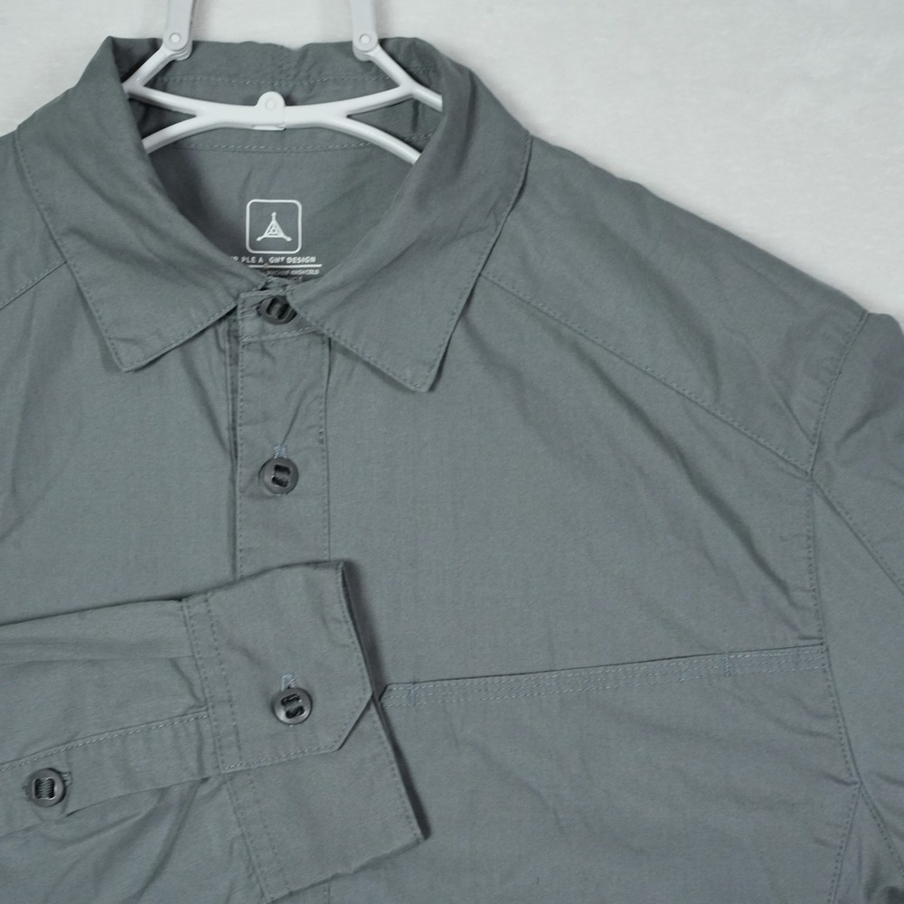 Triple Aught Design TAD Gear T00900 Mens Grey Tactical Button‎ Down Shirt Large